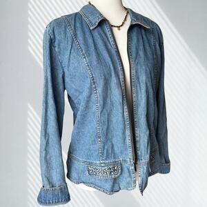 Vintage Y2K Embroidered Denim Jacket